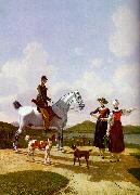 Wilhelm von Kobell Riders on Lake Tegernsee Sweden oil painting reproduction